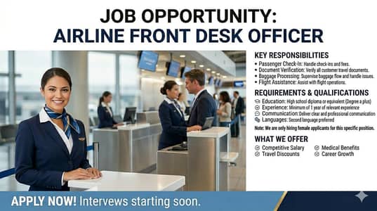 Airlines Front Desk Officer