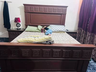 Chinioti Bed with Dressing Table & Side Tables for Sale