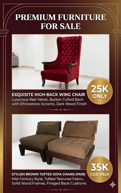 Chairs - Wooden Chairs - Luxury Chairs - High Back Chairs for Sale