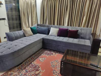 L shaped 7 seater sofa (Grey)