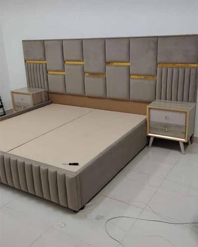 Wall poshish bed- King size bed- Decent bed set-Bed for sale-Furniture