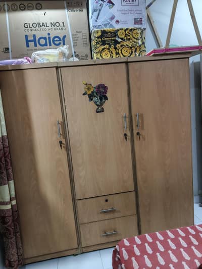 Three Door wooden wardrobe and dressing table