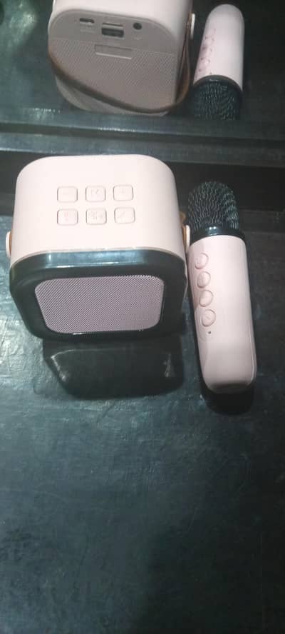 k12 speaker with free mic of pink color