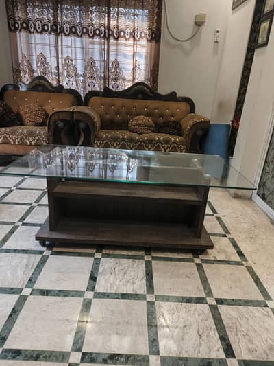 Modern Glass Top Center Table 8/10  Condition