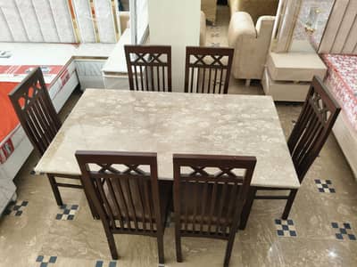 luxury wooden dining table set _6 seater 'excellent condition full new