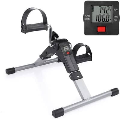 Mini Pedal Exerciser Arm & Leg Digital Display Foldable Home Gym