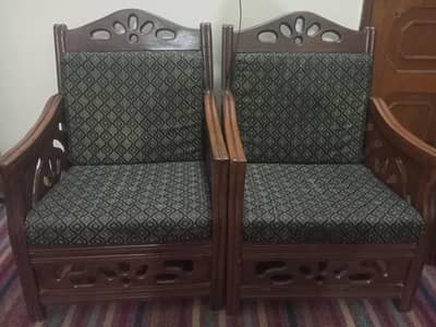 5 Seater Wooden Sofa