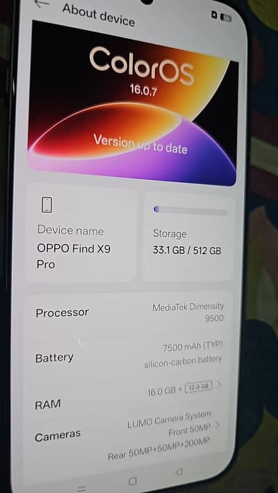 oppo find x9 pro 16/512 complete box