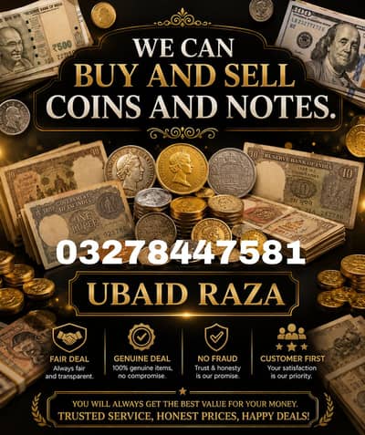 we buy and sell all types of coins and banknotes