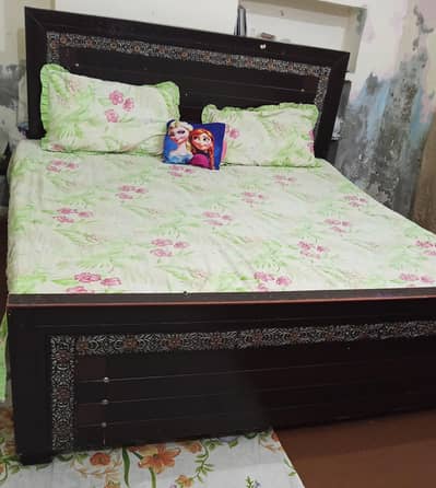 Bed with mattress