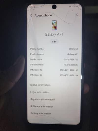 Samsung a71 8/128