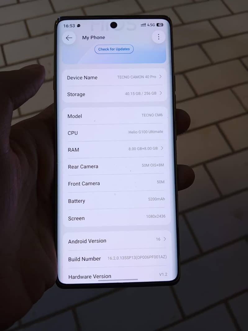 Tecno CAMON 40 Pro 5