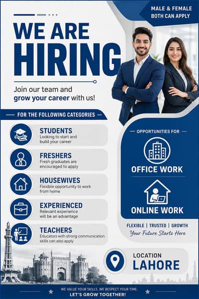 We are hiring on urgent bases