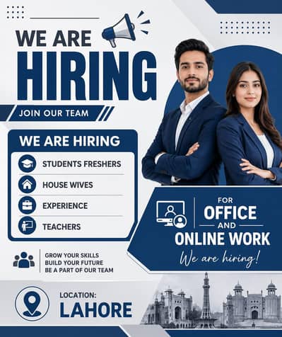 Hiring male and female for office and online work