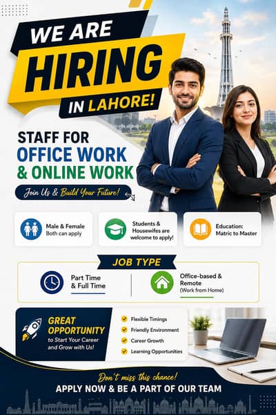 Golden opportunity available in Lahore