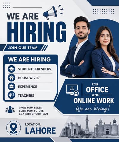 Hiring male and female for office and online work