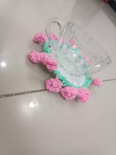 mug crochet coster