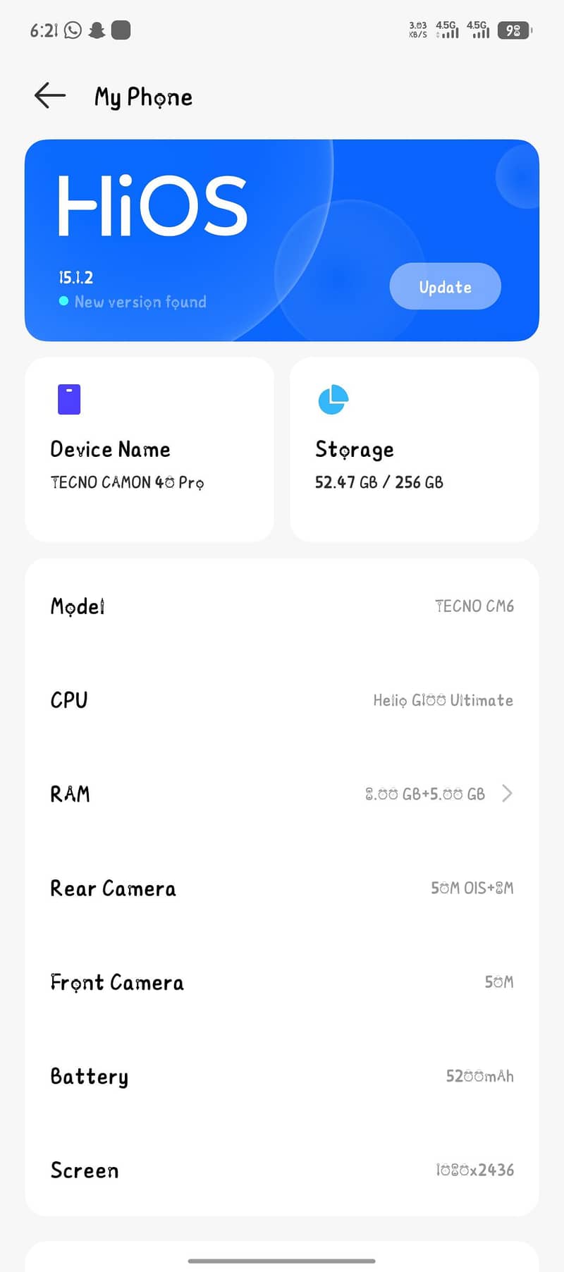 Tecno CAMON 40 Pro 1