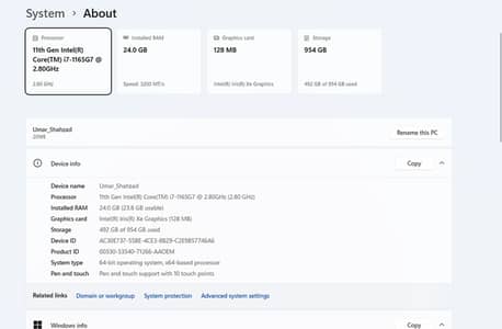 Lenovo Core i7 11Gen 14s yoga itl