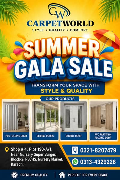 PVC folding door-Sliding doors-Double door-Pvc Partition folding door