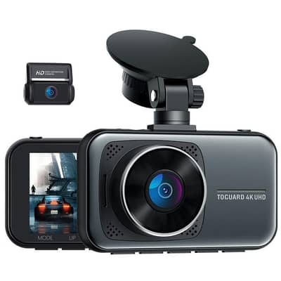dash camera system featuring a 4K front camera and a 1080P