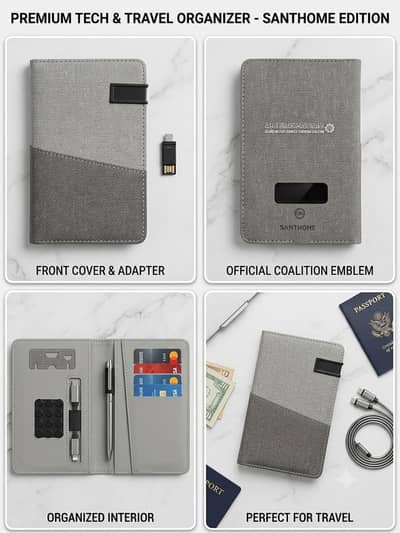 Tech and travel organizer Santhome edition