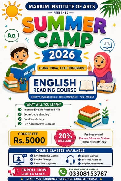 Urdu & English Reading and Writing Classes