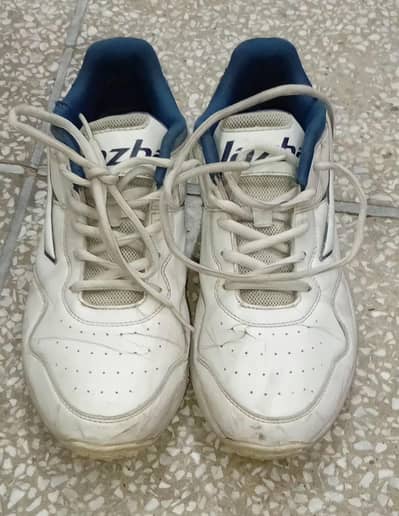 Jazba Original Cricket Shoes Size 8 White Blue Used