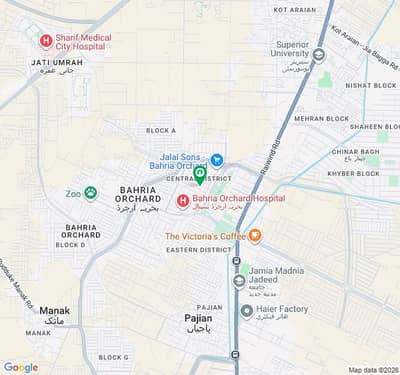 5. Marla Pair Commercial plot for sale in Bahria Orchard ,1Central block main boulevard all paid demand 285 lac each