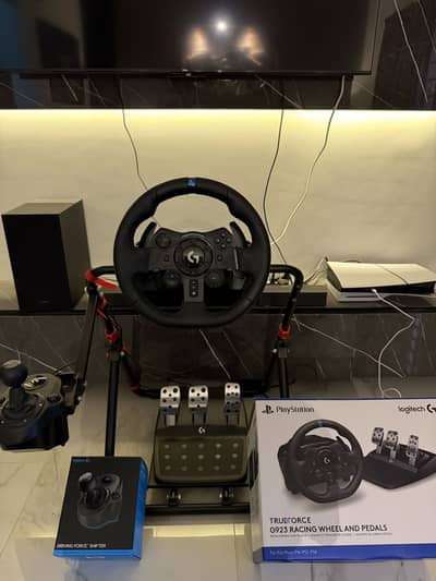 Logitech G923 Steering Wheel (True Force) And Gear Shifter (Pack of 3)