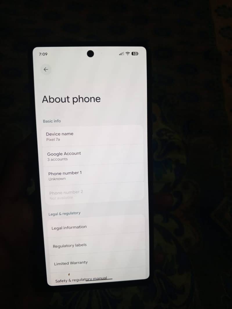 Google Pixel 7a 6
