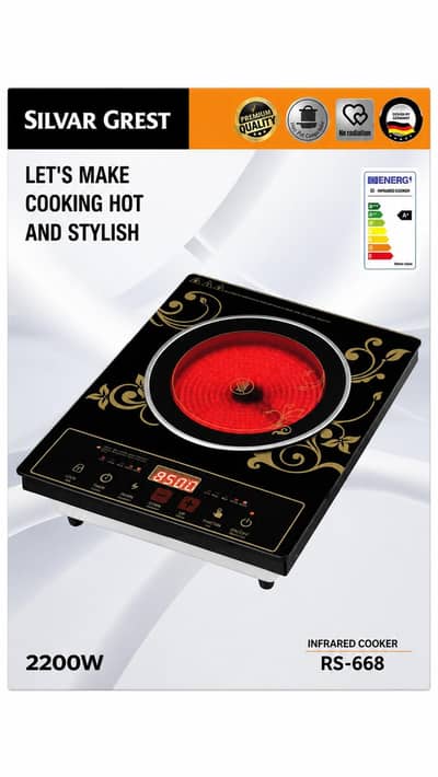 Silver crest RS-668 is a 2200W infrared cooker