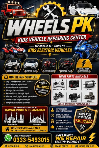 kids bike and car repairing| electric bikes /home Visit Available jeep