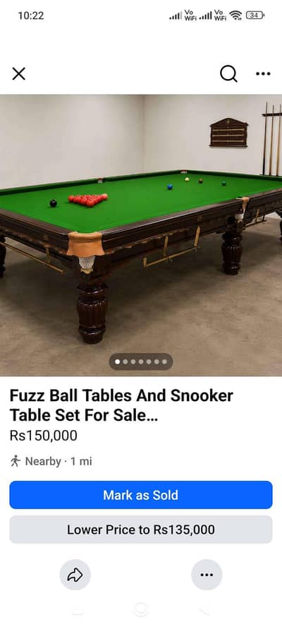 Snooker table for sale