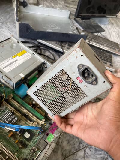 Old computer parts. . Keyboard mouse