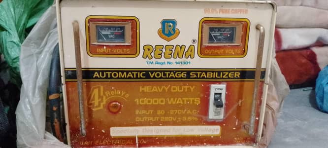 Reena stabilizer 10.000 watts
