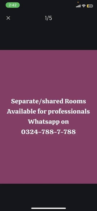 Room for Rent Job Holders