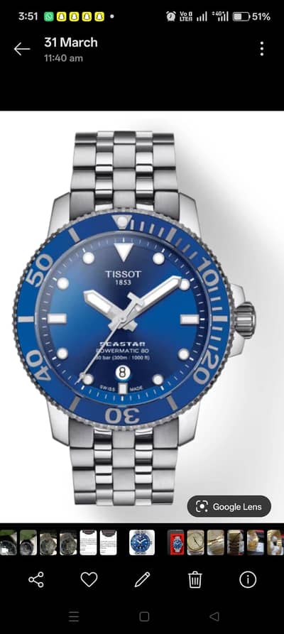 mens watch/ tissot watch for sale/ Tissot Seastar Automatic
