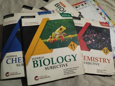 Federal Board FSc Biology chemistry Physic Subjective Book Grade 11/12