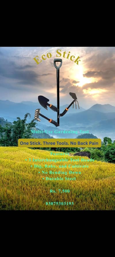 Tired of back pain while gardening? EcoStick is your solution.