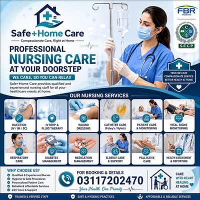 Nursing staff available & best babysitters and male & female staff
