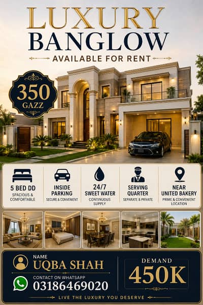 Luxury Banglow For Rent