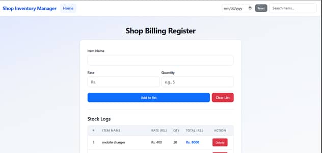 Shop Billing & Inventory App / Digital Software