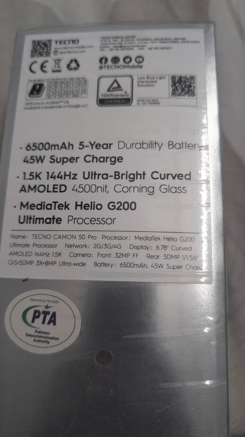 Tecno camon 50 pro 4