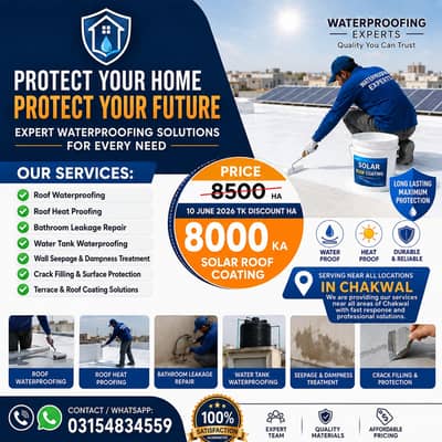 Roof waterproofing Services | Bathroom leakage Heat proofing