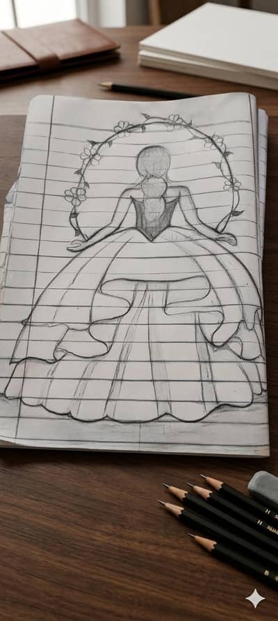 handmade pencil sketch A4 size custom order pickup lakhan pure
