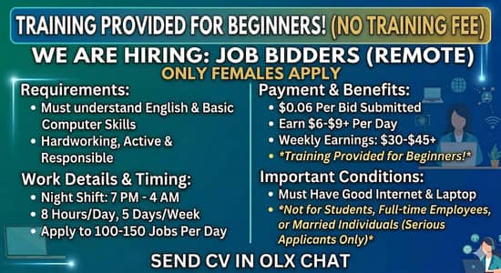 Hiring Job Bidders (Remote)