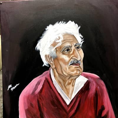 Ghani khan Baba painting