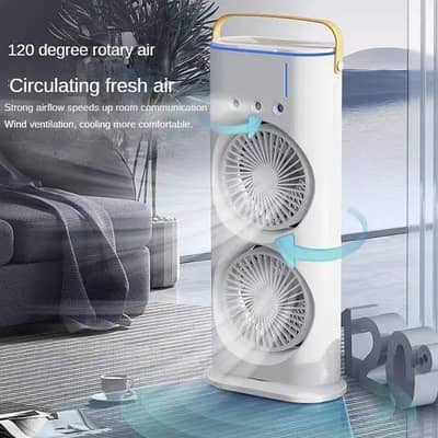 Double  Head Swing Mist Fan Cooler