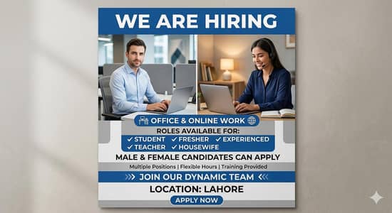 Hiring mLe and female staff